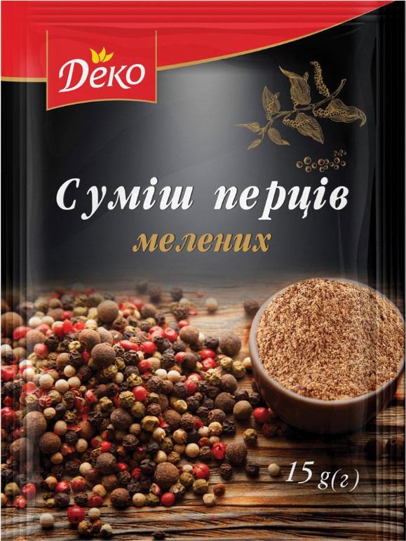 Суміш перців мелена 15г/160шт Деко